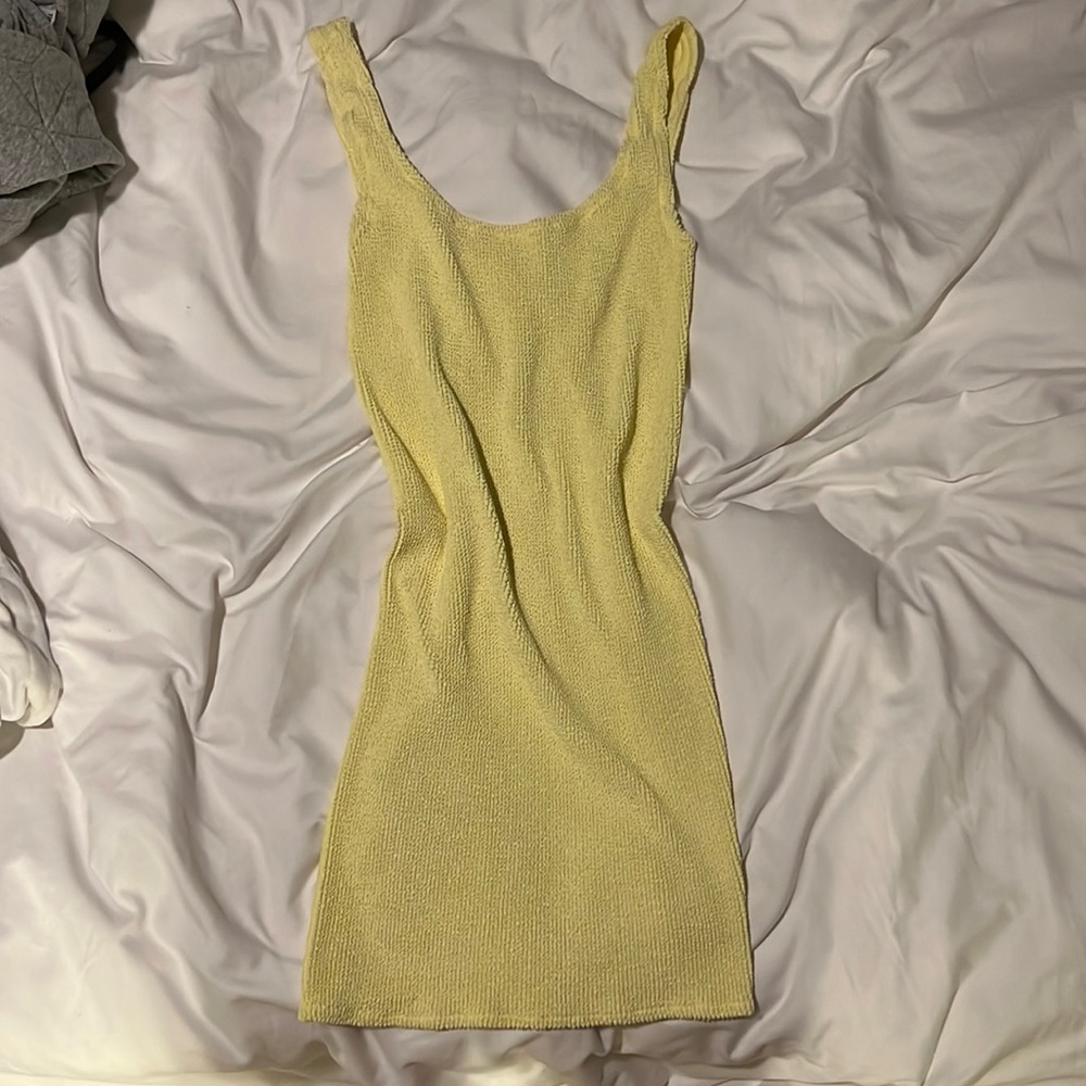 Yellow mini dress